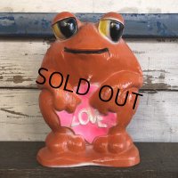 Vintage Psychedelic Hippie Frog Piggy Bank LOVE (S516)