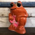 画像2: Vintage Psychedelic Hippie Frog Piggy Bank LOVE (S516) (2)