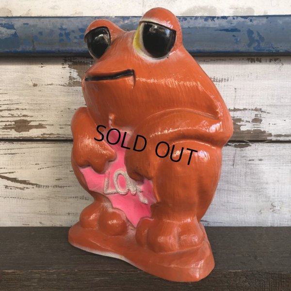 画像2: Vintage Psychedelic Hippie Frog Piggy Bank LOVE (S516)