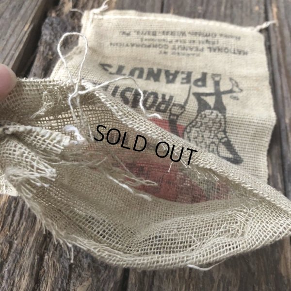 画像3: Vintage Planters Mr. Peanut Burlap Bag ROASTED PEANUTS 1LB (S538)