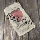 Vintage Planters Mr. Peanut Burlap Bag ROASTED PEANUTS 1LB (S538)