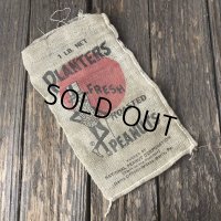 Vintage Planters Mr. Peanut Burlap Bag ROASTED PEANUTS 1LB (S538)