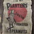 画像5: Vintage Planters Mr. Peanut Burlap Bag ROASTED PEANUTS 1LB (S538) (5)