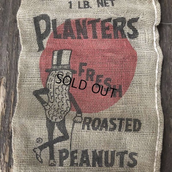 画像5: Vintage Planters Mr. Peanut Burlap Bag ROASTED PEANUTS 1LB (S538)