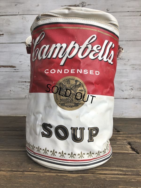 画像1: Vintage Campbell Soup Vinyl Cooler Bag (S543)