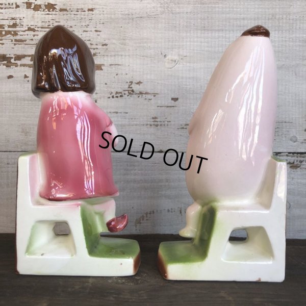 画像4: Vintage Weird Ceramic Bookends (S546)