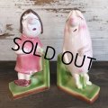 Vintage Weird Ceramic Bookends (S546)