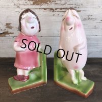 Vintage Weird Ceramic Bookends (S546)