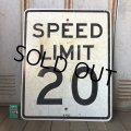 Vintage Road Sign SPEED LIMIT 20 (S575) 