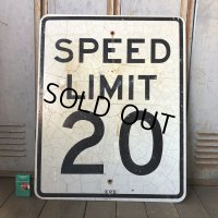 Vintage Road Sign SPEED LIMIT 20 (S575) 