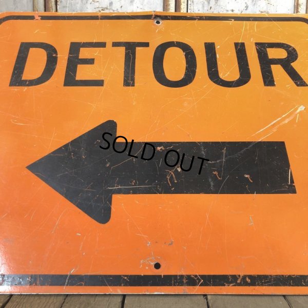 画像6: Vintage Road Sign DETOUR ← (S572)