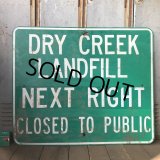 Vintage Road Sign DRY CREEK ... (S574) 