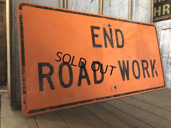 画像4: Vintage Road Sign END ROAD WORK (S576) 
