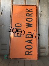 Vintage Road Sign END ROAD WORK (S576) 