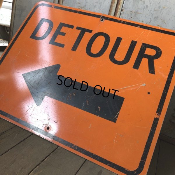 画像3: Vintage Road Sign DETOUR ← (S572)