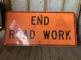画像6: Vintage Road Sign END ROAD WORK (S576) 