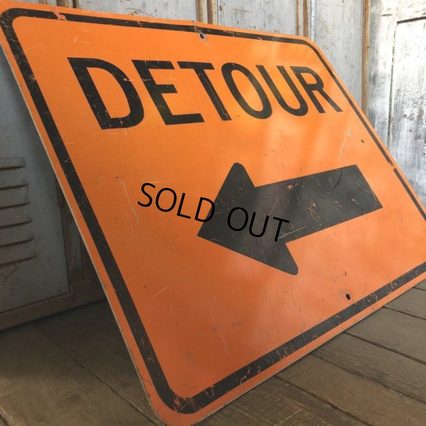 画像5: Vintage Road Sign DETOUR ← (S572)