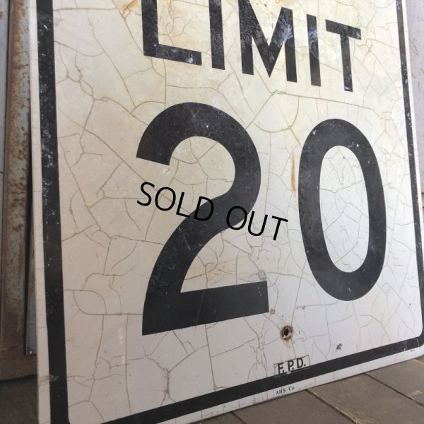 画像3: Vintage Road Sign SPEED LIMIT 20 (S575) 