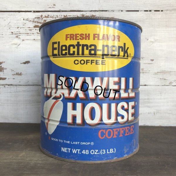 画像1: Vintage Max Well House Coffee Can 48oz (S566) 　