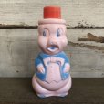 画像1: Vintage Soaky Bobble Bath bottle Little Pig Red (S587) (1)