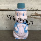Vintage Soaky Bobble Bath bottle Little Pig Blue (S588)