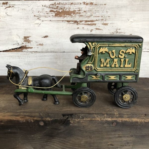 画像1: Vintage U.S. MAIL WAGON Cast Iron (S591)