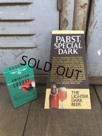 Vintage Pabst Card Sign Special Dark (S598)
