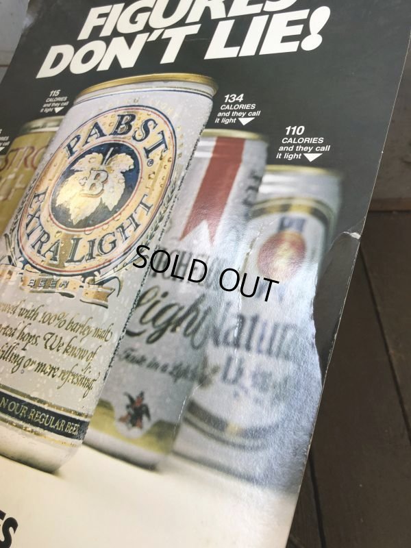 画像3: Vintage Pabst Cardboard Sign FIGURES DON'T LIE! (S601)