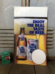 画像1: Vintage Pabst Card Sign ENJOY THE REAL TAST OF BEER (S601) (1)