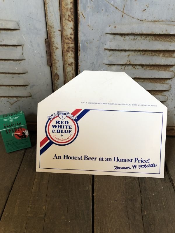 画像1: Vintage Pabst Card Sign RWB Special Lager Beer (S597)