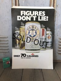 Vintage Pabst Cardboard Sign FIGURES DON'T LIE! (S601)