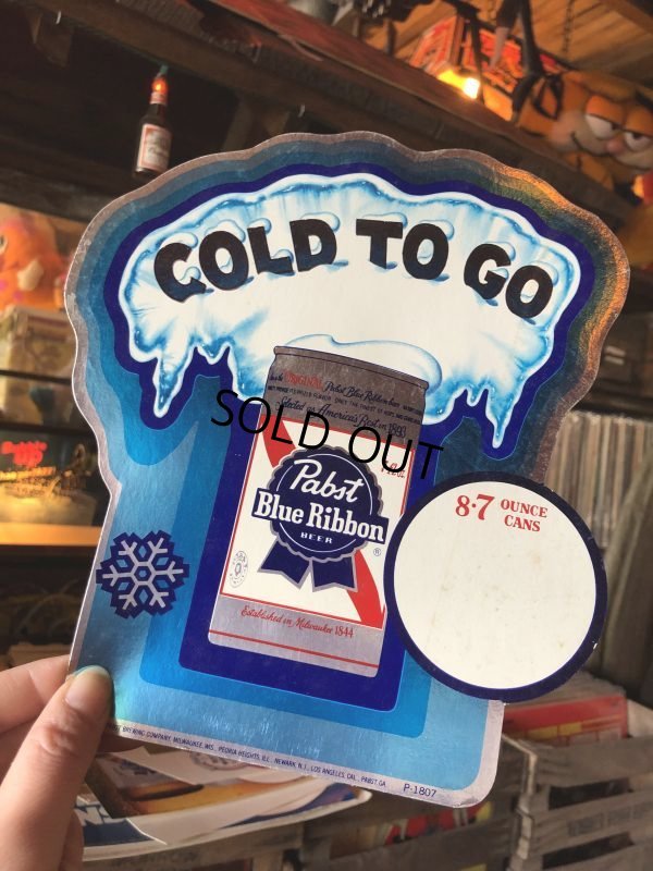 画像5: Vintage Pabst Card Sign COLD TO GO (S595)