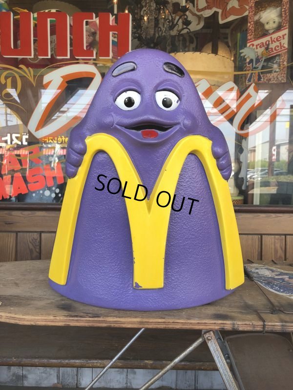 画像1: Vintage Mcdonald's Grimace Statue Playland Childs Chair (S606）