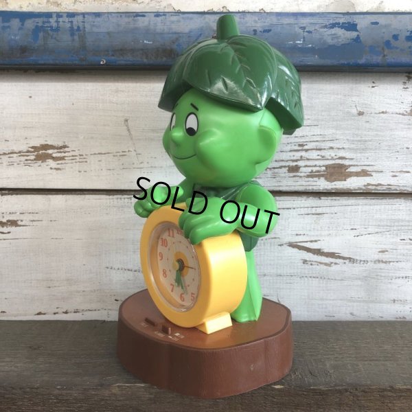画像2: 80s Vintage Little Green Sprout Talking Alarm Clock (S680)