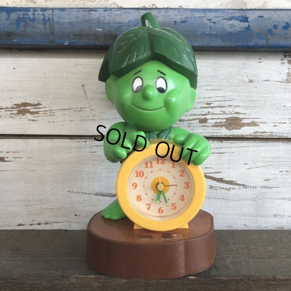 画像1: 80s Vintage Little Green Sprout Talking Alarm Clock (S680)
