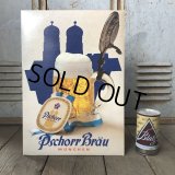 Vintage Cardboard Sign Pschorr Brau MUNCHEN (S713)