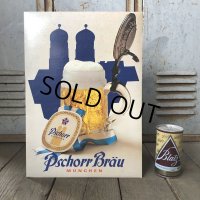 Vintage Cardboard Sign Pschorr Brau MUNCHEN (S713)