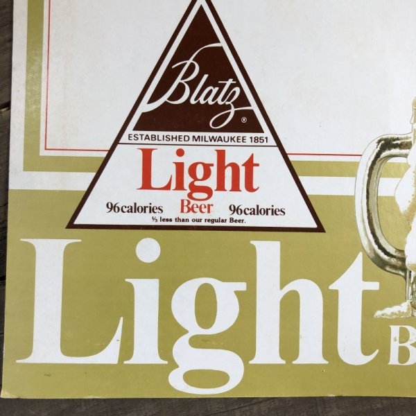 画像3: Vintage Cardboard Sign Blatz Beer New Blatz Light Beer (S723)
