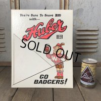 Vintage Cardboard Sign Huber Beer (S734)
