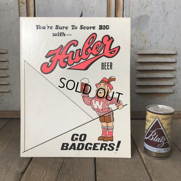 画像1: Vintage Cardboard Sign Huber Beer (S734)