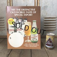 Vintage Cardboard Sign HEILMAN'S Beer SPECIAL EXPORT (S724)