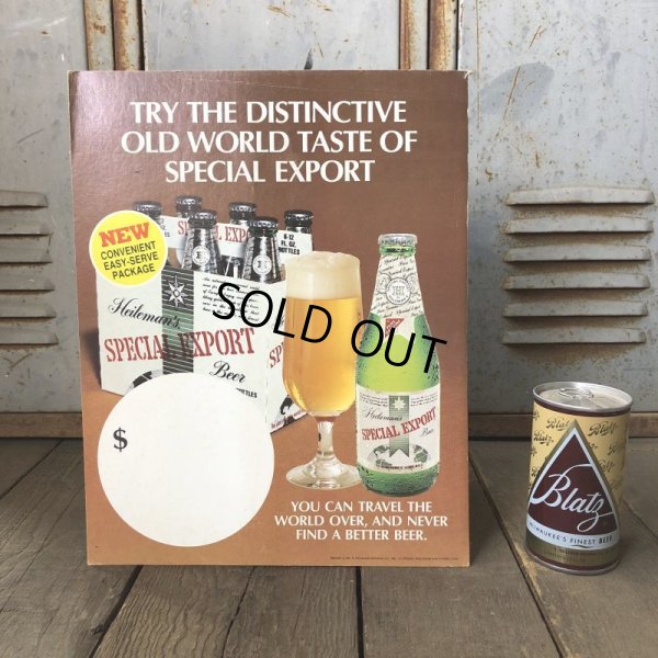 画像1: Vintage Cardboard Sign HEILMAN'S Beer SPECIAL EXPORT (S724)