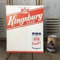 Vintage Cardboard Sign Kingsbury Beer (S731)