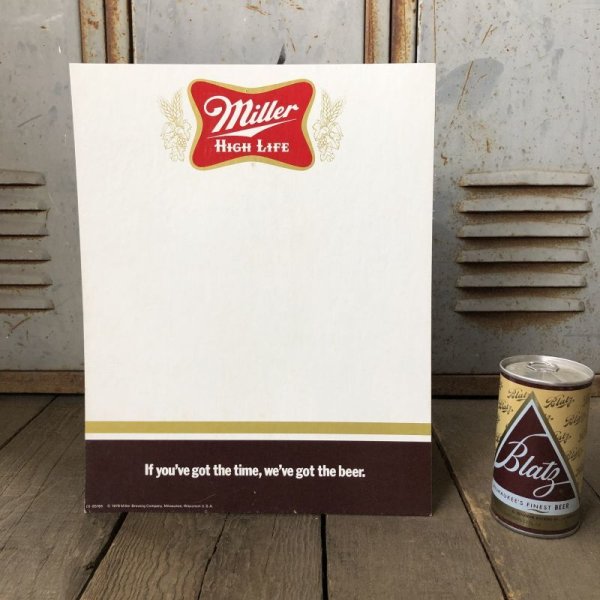 画像1: Vintage Cardboard Sign Miller HIGH LIFE Beer (S732)