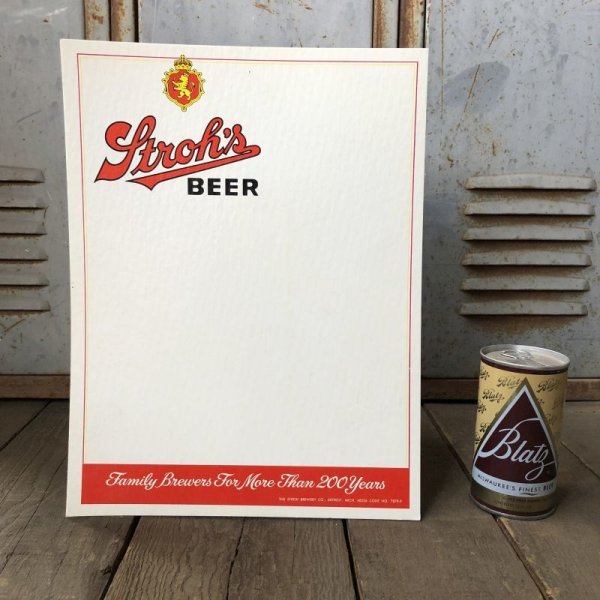 画像1: Vintage Cardboard Sign Stroh's Beer (S717)