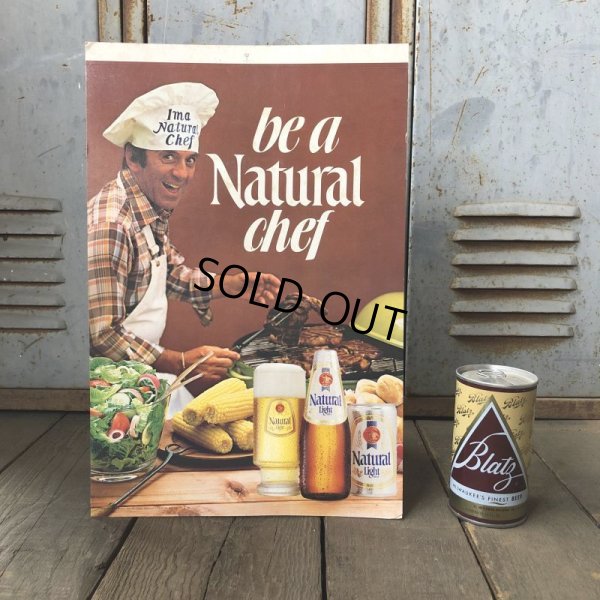 画像1: Vintage Cardboard Sign Natural Light Beer be a Natural chef (S714)