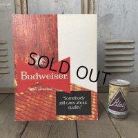 Vintage Cardboard Sign Budweiser Beer (S725)