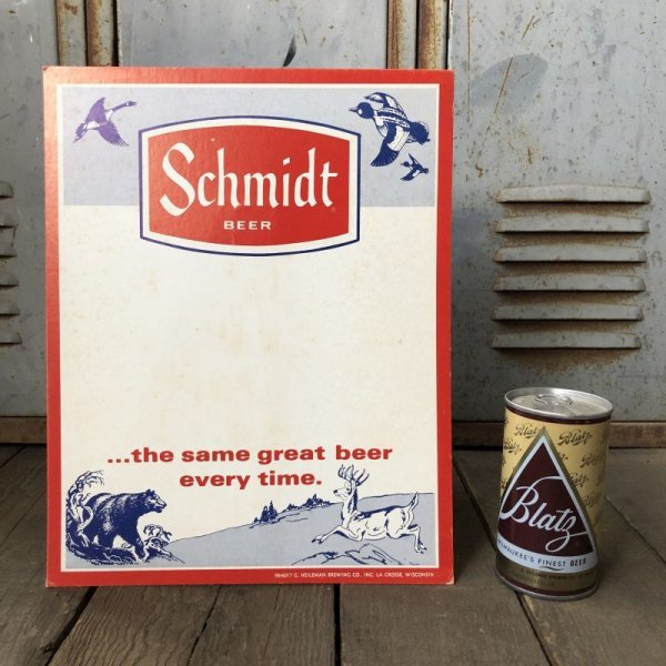 画像1: Vintage Cardboard Sign Schmidt Beer (S733)