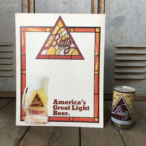 画像1: Vintage Cardboard Sign Blatz Beer America's Great Light Beer (S722)
