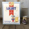 Vintage Cardboard Sign Heilman Light Beer (S727)